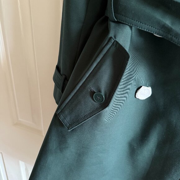 NWT Club Monaco Dark Green Trench Coat - Picture 4 of 6